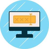 Password Security Flat Circle Icon Design vector