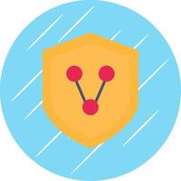 Connect Security Flat Circle Icon Design vector