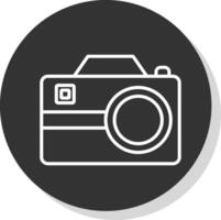 Photography Line Shadow Circle Icon Design vector