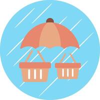 Commercial Insurance Flat Circle Icon Design vector