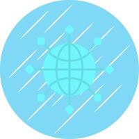 Global Connect Flat Circle Icon Design vector