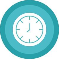 Clock Line Shadow Circle Icon Design vector