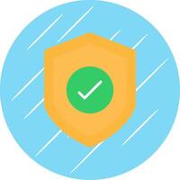 Protection ACtivated Flat Circle Icon Design vector