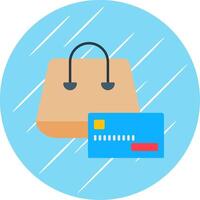 Buying On Credit Flat Circle Icon Design vector