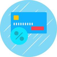 Discount Card Flat Circle Icon Design vector