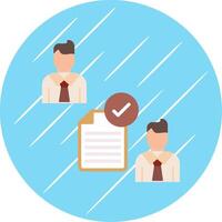 Conclusion Of Contract Flat Circle Icon Design vector