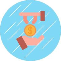 Money Back Guarantee Flat Circle Icon Design vector
