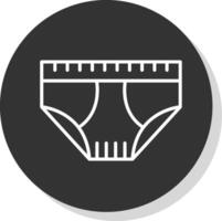 Underwear Line Shadow Circle Icon Design vector