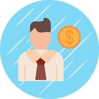 Sales Representative Flat Circle Icon Design vector