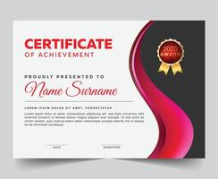 Business, Training Achievement Certificate Template. Certificate template with professional clean design. vector