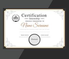 Business, Training Achievement Certificate Template. Certificate template with professional clean design. vector