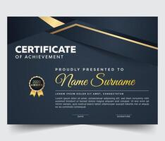 Business, Training Achievement Certificate Template. Certificate template with professional clean design. vector