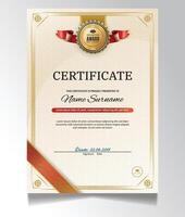 Business, Training Achievement Certificate Template. Certificate template with professional clean design. vector