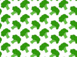 Broccoli seamless pattern. Bright repeating vegetable. Healthy food illustration vector