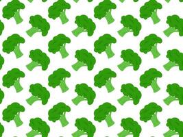 Broccoli seamless pattern. Bright repeating vegetable. Healthy food illustration vector