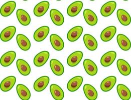 Avocado seamless pattern. Bright repeating vegetable. Healthy food illustration vector