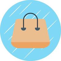 Shopping Bag Flat Circle Icon Design vector