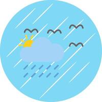 Weather Flat Circle Icon Design vector