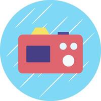 Camera Flat Circle Icon Design vector