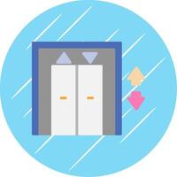 Elevator Flat Circle Icon Design vector