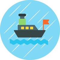 Ferry Flat Circle Icon Design vector