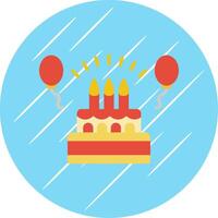 Birthday Flat Circle Icon Design vector