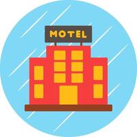 motel plano circulo icono diseño vector