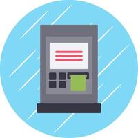 Atm Flat Circle Icon Design vector