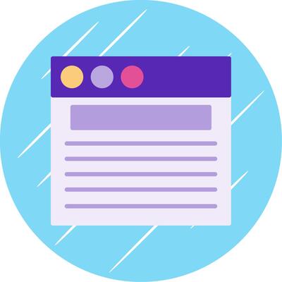 Web Flat Circle Icon Design