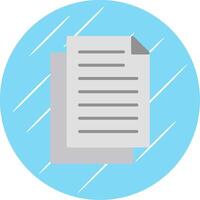 Document Flat Circle Icon Design vector