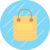 compras bolso plano circulo icono diseño vector