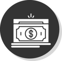 dinero plano circulo icono diseño vector