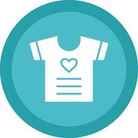 Shirt Line Shadow Circle Icon Design vector