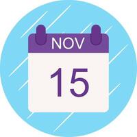 November Flat Circle Icon Design vector