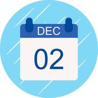 December Flat Circle Icon Design vector