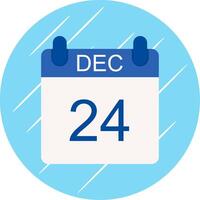 December Flat Circle Icon Design vector