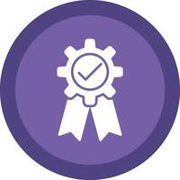 Quality Assurance Line Shadow Circle Icon Design vector