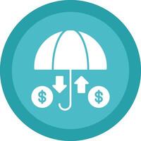 Insurance Line Shadow Circle Icon Design vector