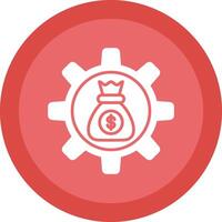 Asset Management Line Shadow Circle Icon Design vector