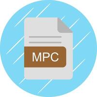 mpc archivo formato plano circulo icono diseño vector