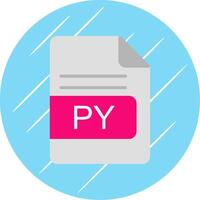 PY File Format Flat Circle Icon Design vector