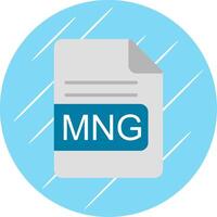 MNG File Format Flat Circle Icon Design vector