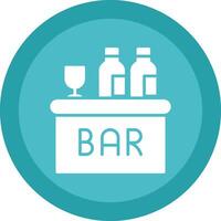 Bar Line Shadow Circle Icon Design vector