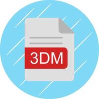 3DM File Format Flat Circle Icon Design vector