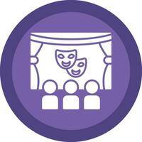 Theater Line Shadow Circle Icon Design vector