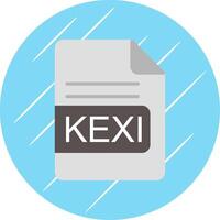 kexi archivo formato plano circulo icono diseño vector