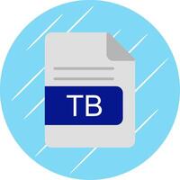 TB File Format Flat Circle Icon Design vector