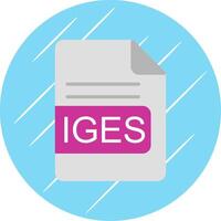 IGES File Format Flat Circle Icon Design vector