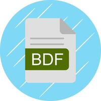BDF File Format Flat Circle Icon Design vector