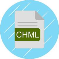 CHML File Format Flat Circle Icon Design vector
